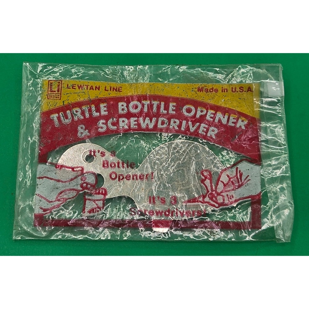 Vintage Lewtan Line Turtle Bottle Opener Screwdriver Castle Shannon Beer Tool